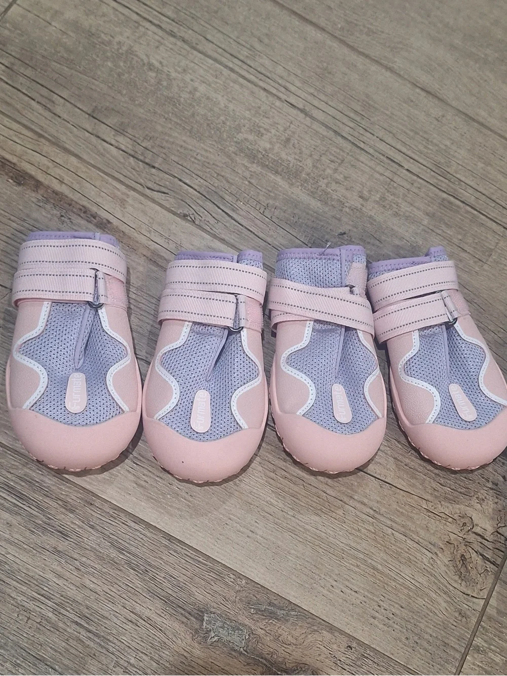 Furmate All Terrain Dog Boots Size 7 Pink Purple Paw Protectors Set of 4 NIP